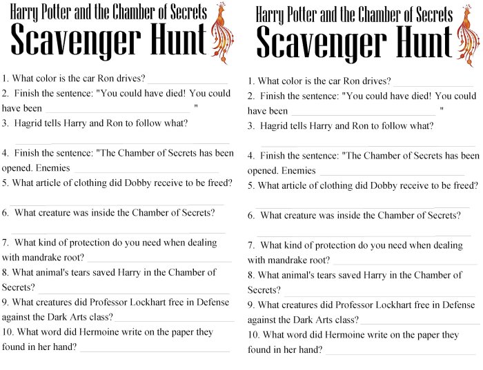 Chamber of secrets ar test answers