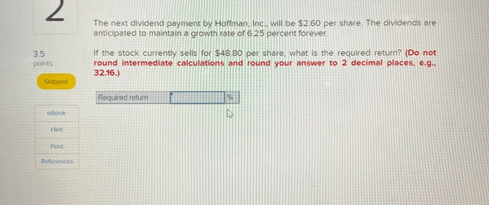 The next dividend payment by im inc