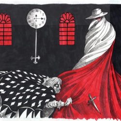 Ebony clock masque of the red death