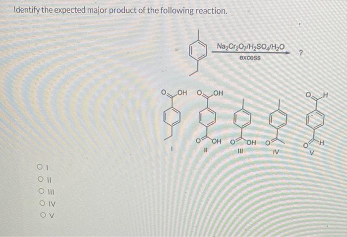 Identify the expected major product of the following reaction.