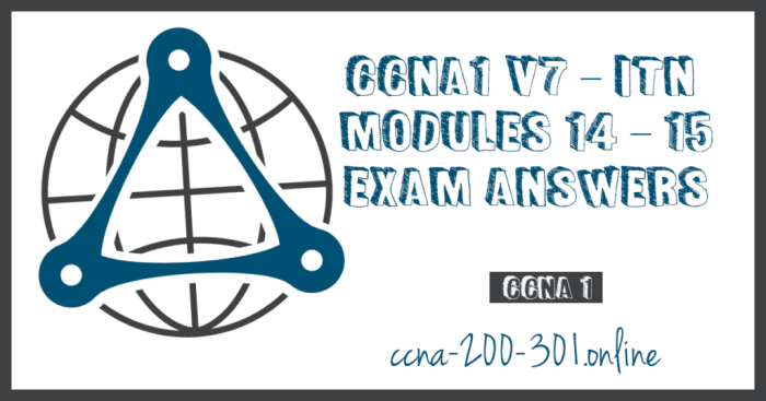 Modules 14 - 15: network application communications exam