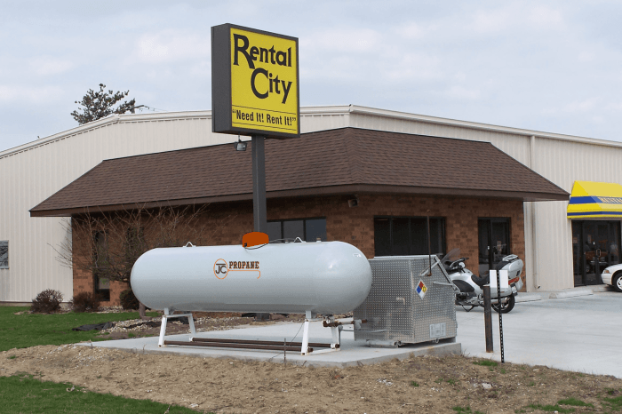 What tools are allowed near the propane dispensing station