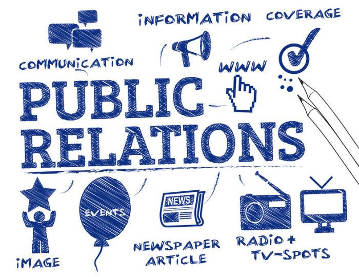 A company using public relations sends information to media outlets