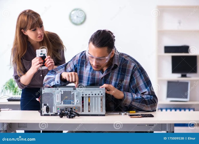 Two technicians are discussing ase certification